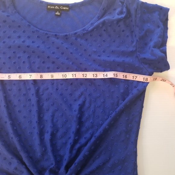 NWOT Dot Tee Tie Front - Picture 6 of 9